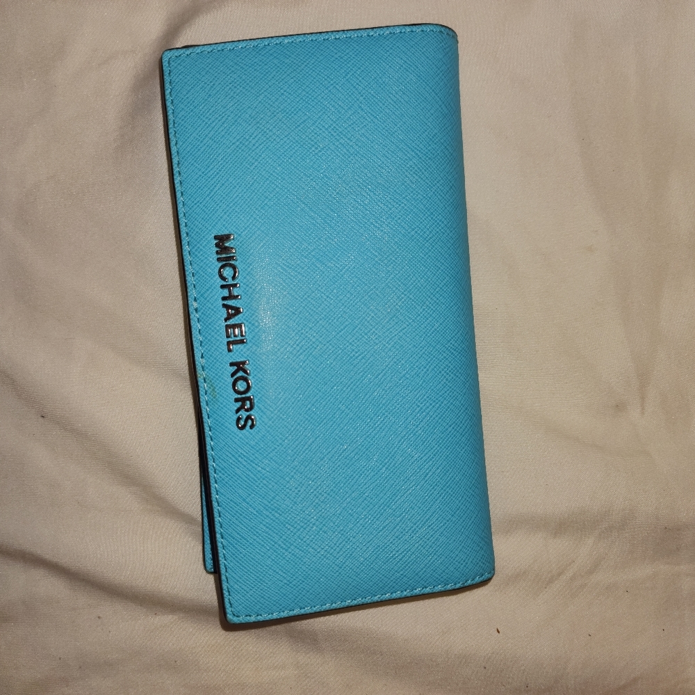 Teal Michael Kors wallet